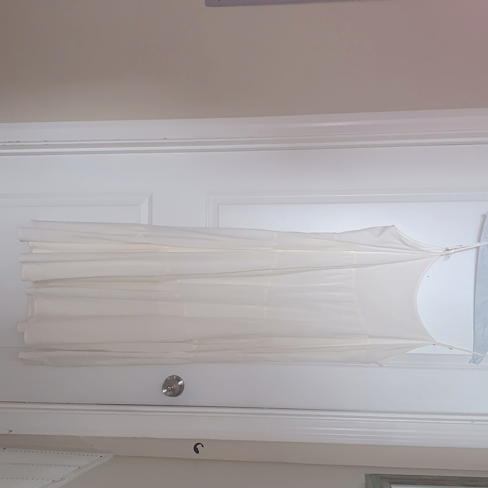 Amazon fashion, white floaty maxi  sundress XL